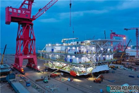 惠生海工交付大連莊河海上風電項目升壓站
